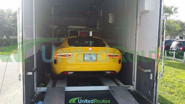 Shipping a Dodge Viper in an Enclosed Trailer