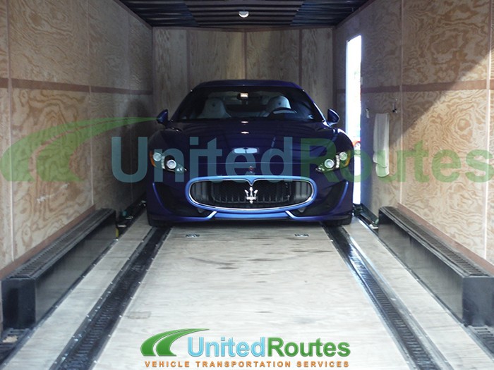 Enclosed auto transport for Maserati