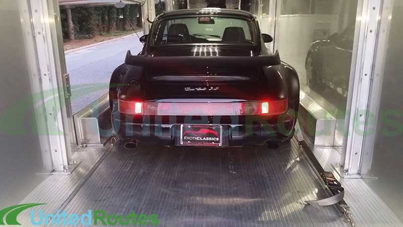 exotic porsche being shipped