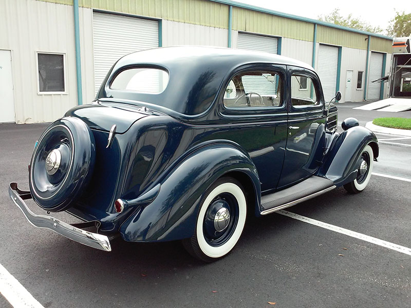 Classic Ford loading for transport